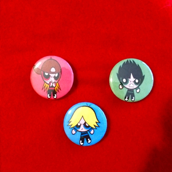 Handmade | Accessories | Handmade Powerpuff Girls Rowdy Ruff Boys Pins ...